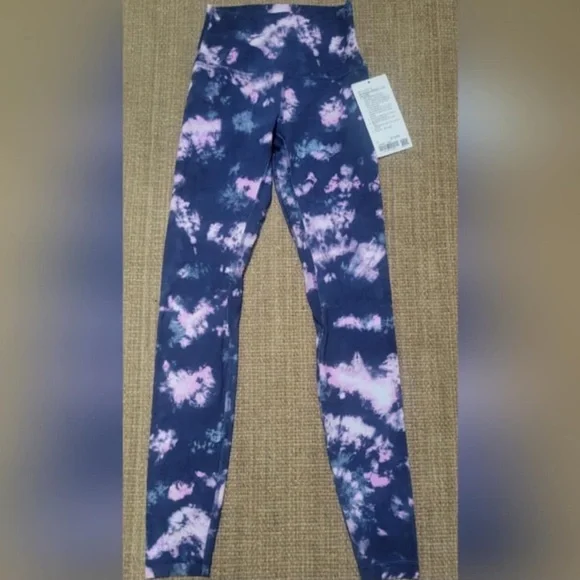 Lululemon Align HR Pant Leggings 28” Circulate Tie Dye Mineral Blue Size 4 NWT - Picture 3 of 7